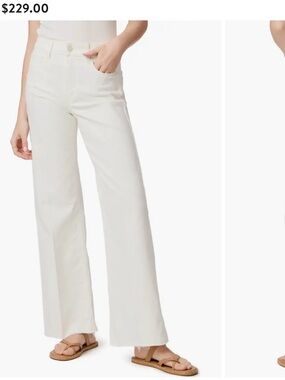 PAIGE ‘Anessa’ Raw Hem Wide Leg Denim
Size 30P